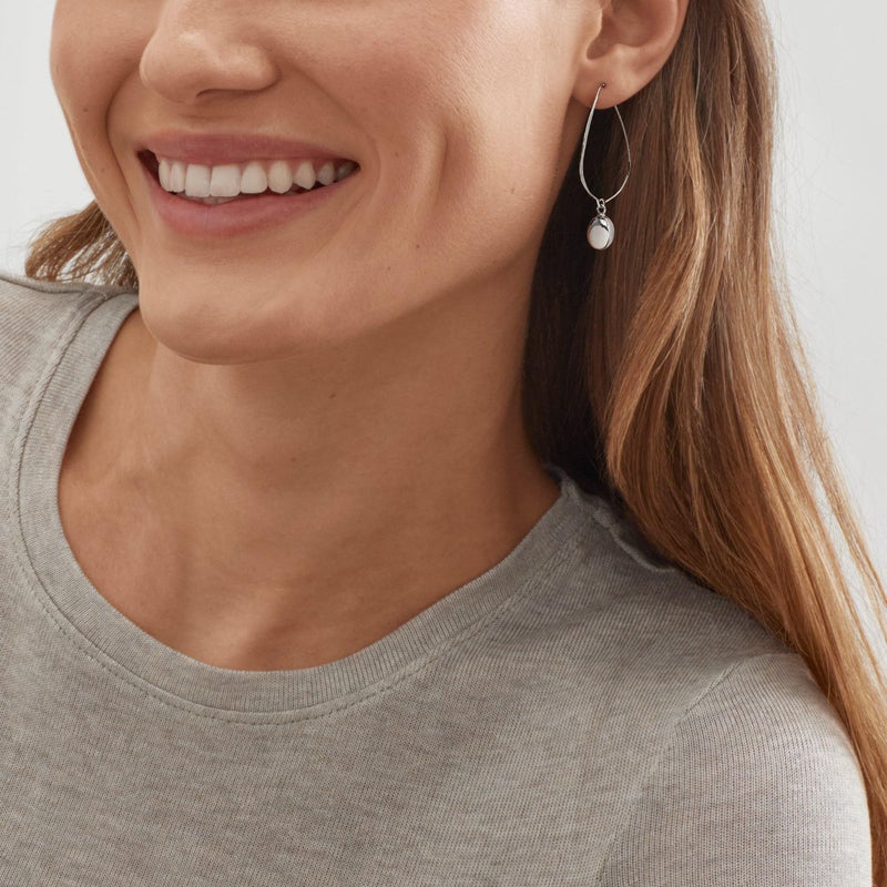 Silpada 'Wire Drop' Earrings in Rhodium-Plated Sterling Silver - Image 3